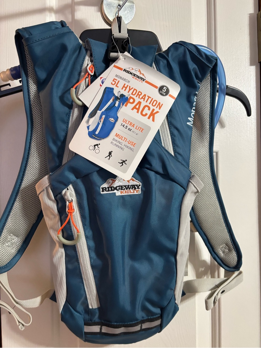 Ridgeway 5L Hydration Pack in Teal Blue & Gray